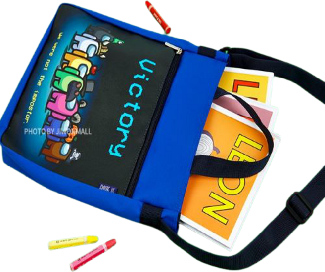 네이비 어몽어스 크로스백 보조 가방 초등학생 핸드폰 가방 어멍어스