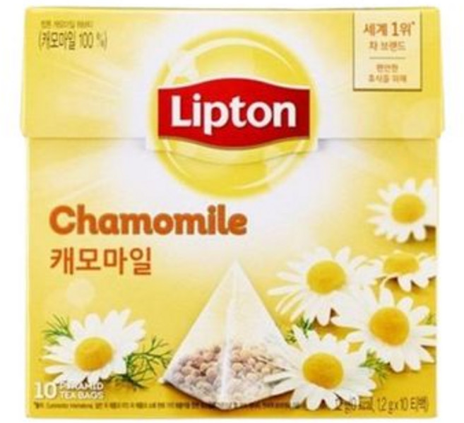 립톤 숙면에좋은 한방차 대용량 블렌딩티 허브차 캐모마일 티백 10T, 1개