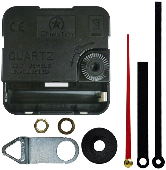 미호코리아 완전무소음 무브먼트+철재고리 +와샤+너트+고무패드+시계바늘 세트 벽시계 부품, CW-13.최고급 무브먼트(13mm)