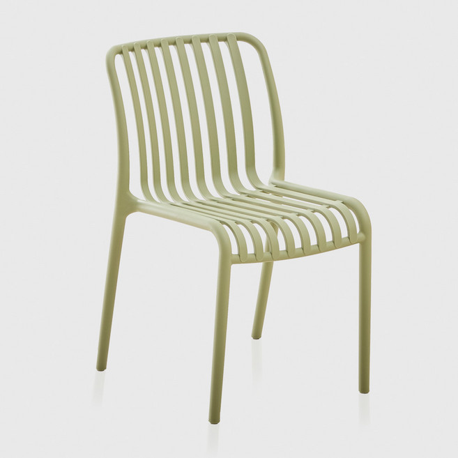 RM디자인 다비 카페 인테리어 플라스틱 야외 의자, 1개, 다비-그레이