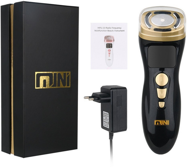 mini HIFU超聲波導入儀 家用手持美容儀器, 1個, 黑色:美規