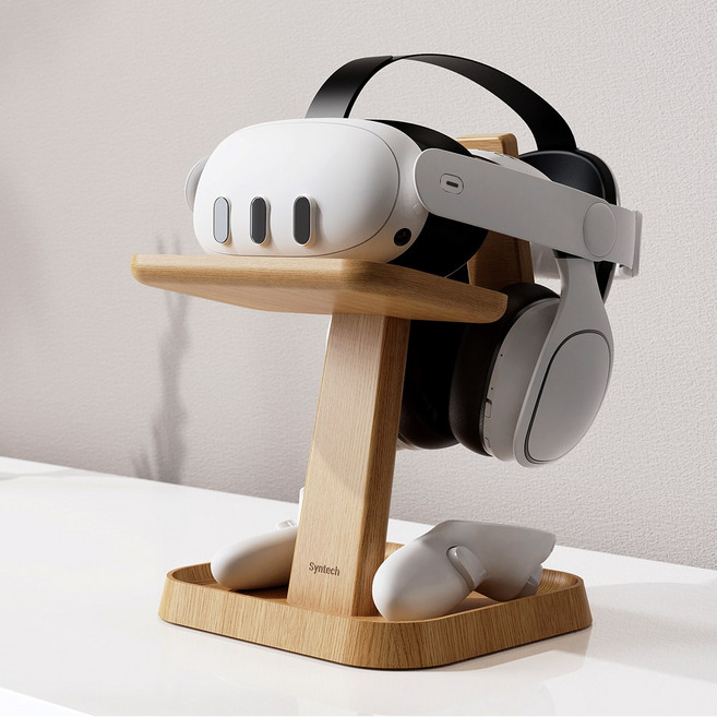 메타퀘스트3 우드 거치대 스탠드 신테크, 1개