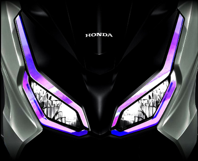 2023 혼다 포르자 350 헤드 라이트 카멜레온 필름 데칼 스티커, 퍼플, 1개