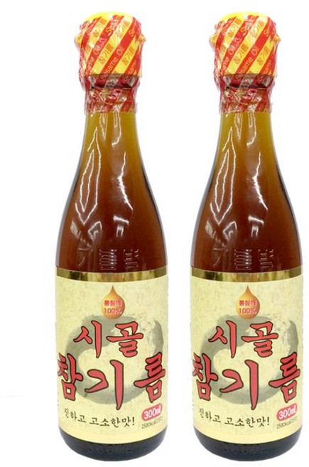 푸드 통참깨 시골 참기름 300ml 2병, 1개