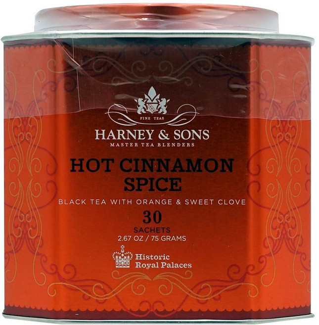 Harney Sons 하니앤손스 핫 시나몬 스파이스 블랙 티 30티백, 1개, 1개입