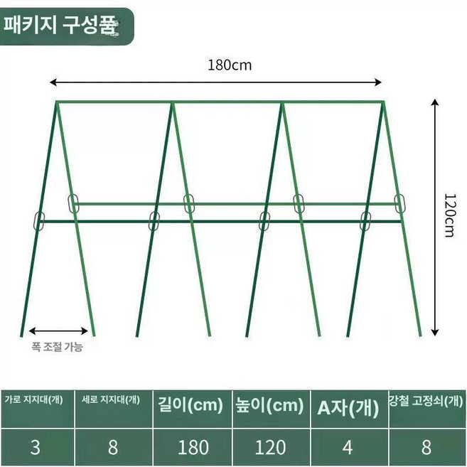 넝쿨 지지대 고추 호박 굵기 원예 포도 1개 굵기, 16mm I, 중간