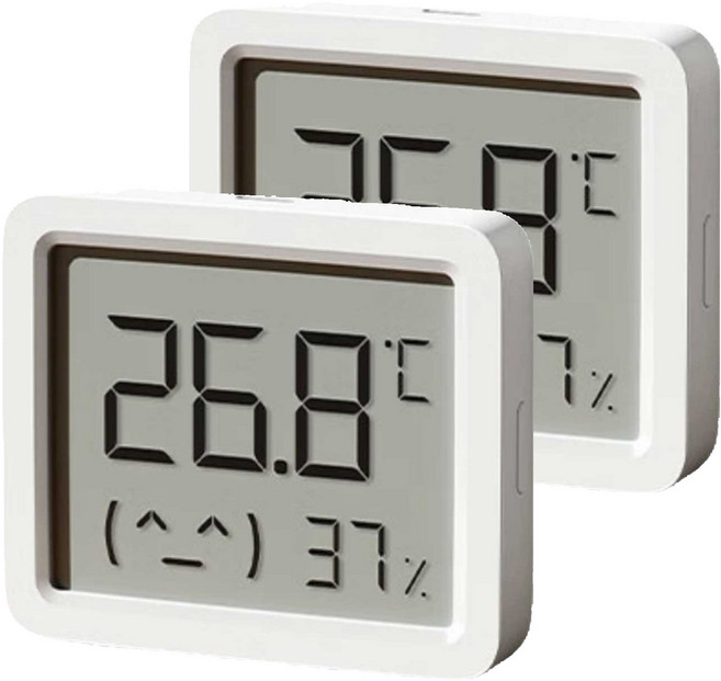 샤오미 미지아 3 미니 스마트 온습도계, 2개, 화이트