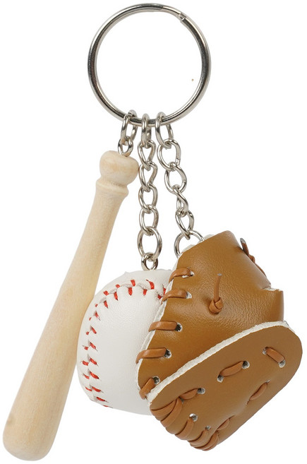 7색 야구 키링 야구공 글러브 키홀더 베이스볼 야구선수 굿즈 스포츠 열쇠고리, 글러브_브라운, 1개