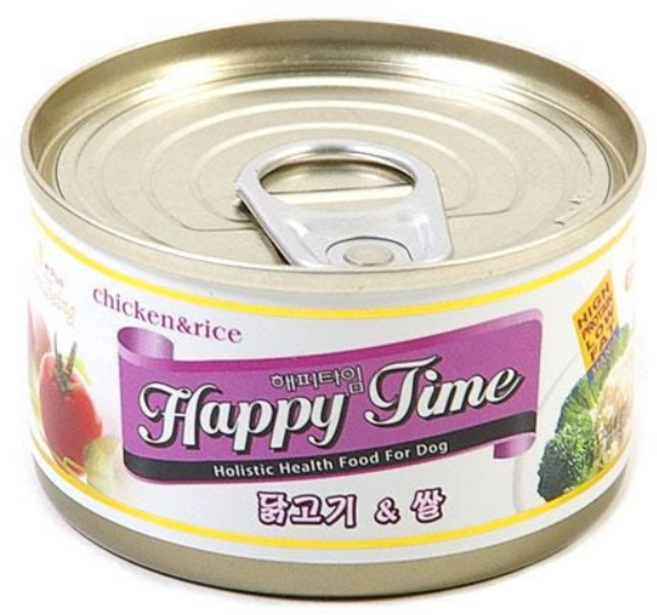 해피타임 강아지 캔, 혼합맛(닭고기/쌀), 100g, 12개