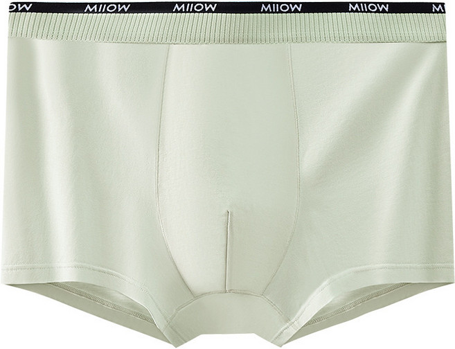 MIIOW 男士平角內褲 純棉透氣抗菌四角褲