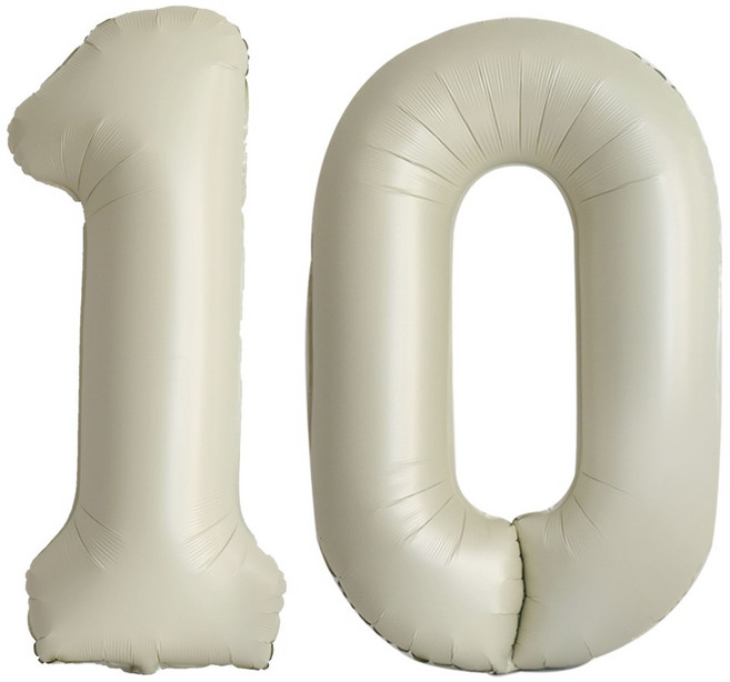 이벤트홀릭 초대형 숫자풍선 40인치 100cm, 1개, 크림 10