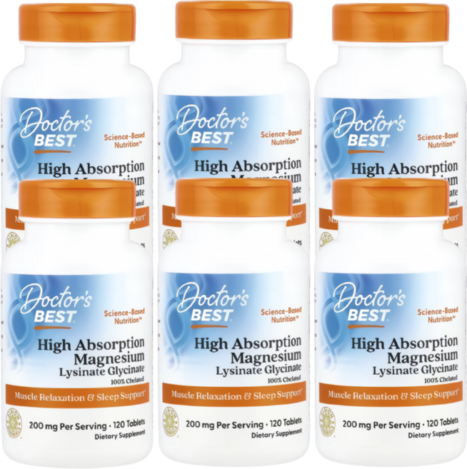 닥터스베스트마그네슘 고흡수 킬레이트마그네슘 Magnesium 100mg, 120정, 6개