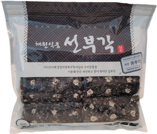 마른부각 남원 찹쌀 전통 프리미엄 수제 덜짠 김부각 안 튀긴 것 반찬 간식 술안주 선물세트, 1세트, 3봉지(120장), 320g