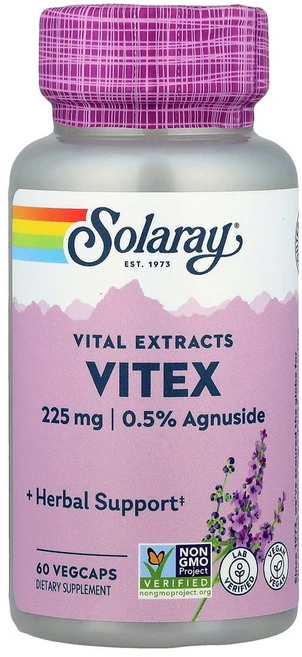 Solaray 순비기 베리 추출물 225mg 60 베지캡, 60정, 1개 - 쿠팡