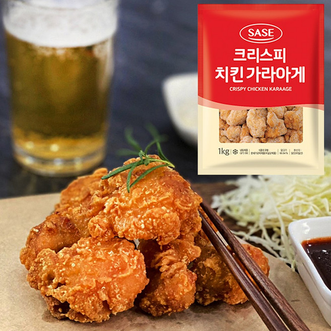 푸드올마켓_ 사세 크리스피 치킨가라아게 1kg /냉동, 1개
