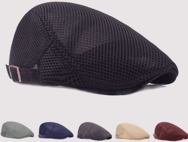 남자 여름용 망사 베레모 빵모자 군모 중년 어르신