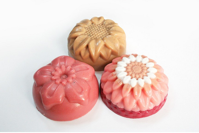 실리콘비누틀[원형6구 하트6구 타원형6구 도넛6구] 석고방향제몰드, 3.꽃모음6구, 1개