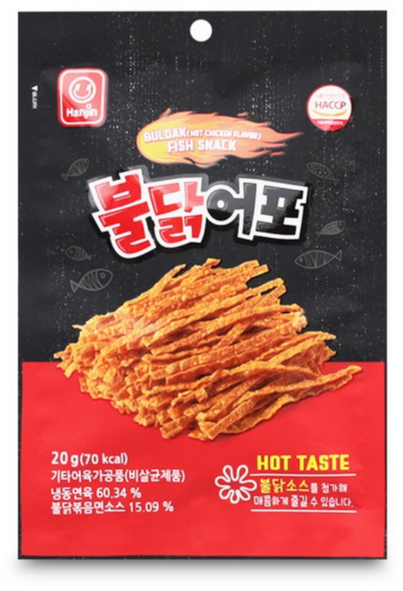 불닭 불닭어포 한진불닭어포 10개 슬림어포 매운어포 매운오징어포, 20g