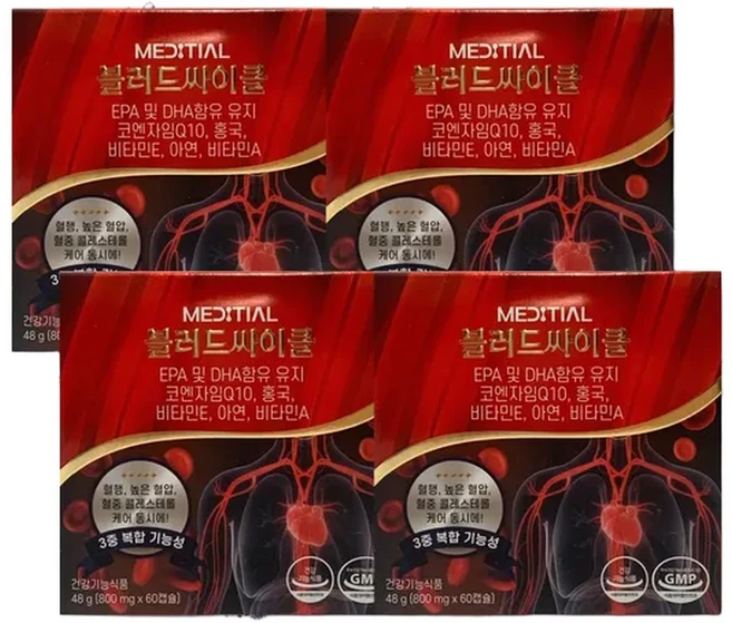 블러드싸이클 800mg 60개입 X 4개 - 쿠팡