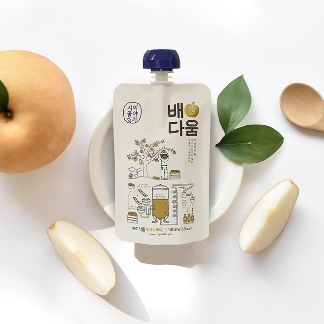 배다움 저온착즙 배즙 100ml 100% 배주스, 1박스, 2L