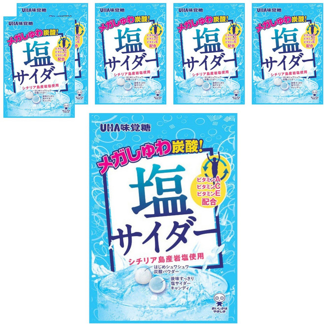 UHA 味覺糖 鹽味汽水, 66g, 6個