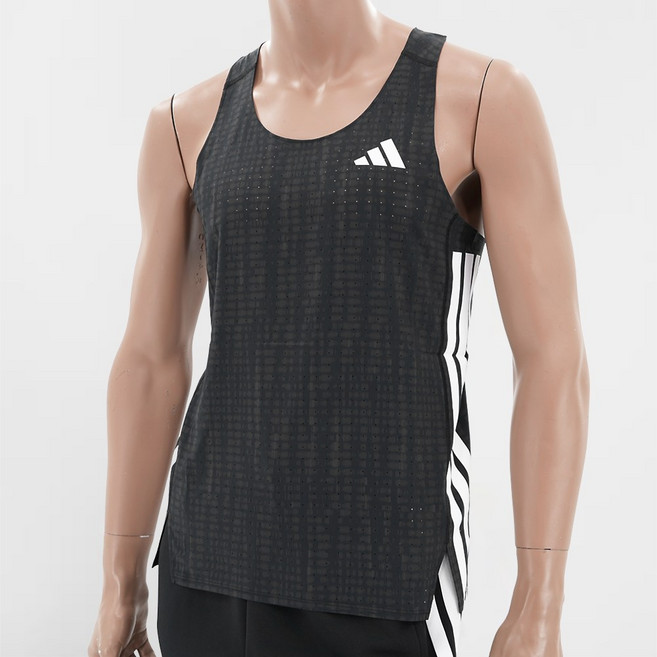 아디다스 남성 민소매 러닝 헬스 탱크탑 트레이닝 피트니스 싱글렛 러닝나시 천공 기능성 슬리브리스