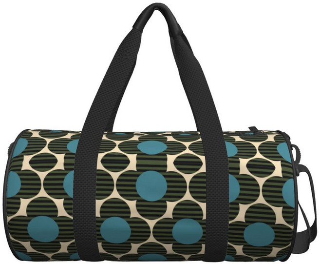 Orla Kiely 여행 가방 꽃 잎 프린트 대형 스포츠 주말 남성 디자인 캐주얼 빈티지 피트니스