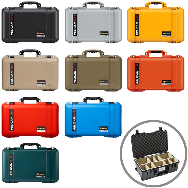 펠리칸 케이스 에어 1535 NF (노폼) + 뚜껑폼 + 호환 디바이더 / 기내용 캐리어, 블랙, 1개, 색상