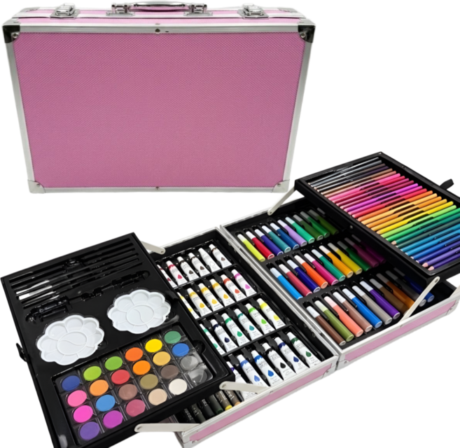 세모 2단 종합미술도구세트 146p 화구박스 전문가용, 1개