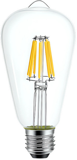 LED愛迪生燈泡 ST64, E27 6W 2700K 220V, 1個