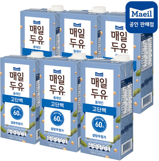 매일유업 매일두유 고단백, 950ml, 6개