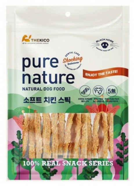 퓨어네이쳐 블랙노즈 소프트 치킨스틱 말랑말랑 부드러운껌, 오리지날 맛, 160g, 3개