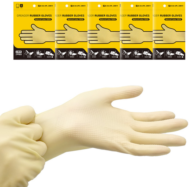 그레이거 라텍스 장갑/ 다목적 고무장갑 5set(10pcs), 2개입, 5개
