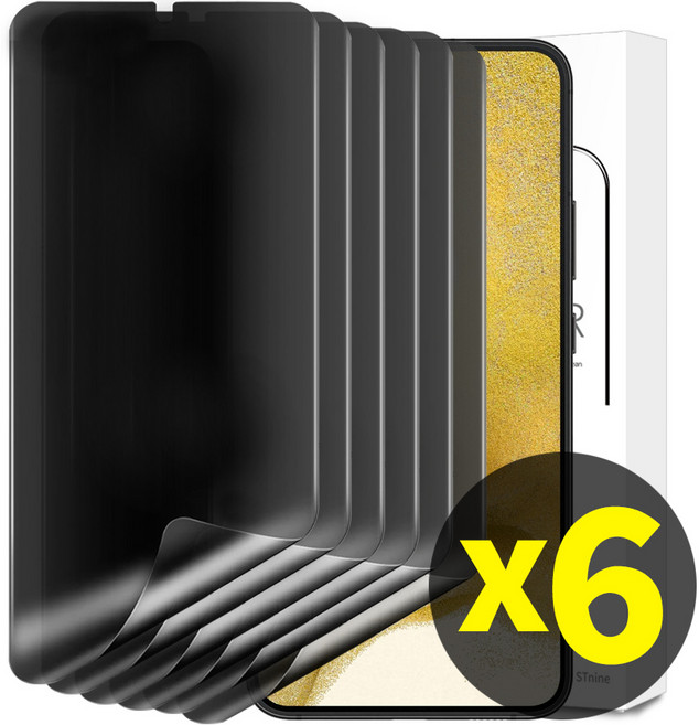 리빙그레이 1+1+1+1+1+1 갤럭시 S22 플러스 울트라 사생활보호 저반사 AG 지문 방지 매트 액정 보호 필름, 6개