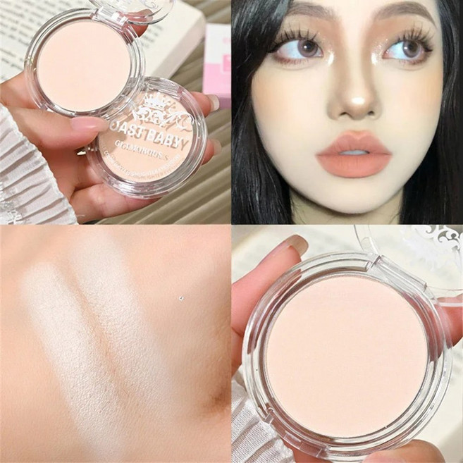 싱글 매트 하이라이터 팔레트 화이트 티 베이지 하는 밝게 아이섀도우 라이잉 코 루즈 컨투어 메이크업 파우더 얼굴 실크웜, 03 Light Beige