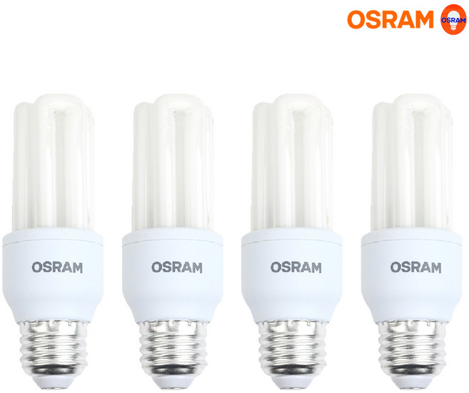 오스람 OSRAM E20EX-D 20W 주광색 형광등 전구, 4개
