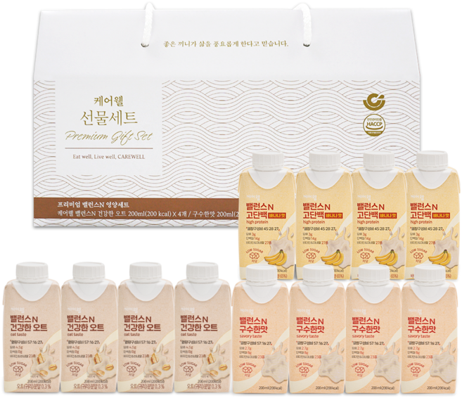 케어웰 프리미엄 밸런스N 영양 선물세트, 1세트, 2.4L