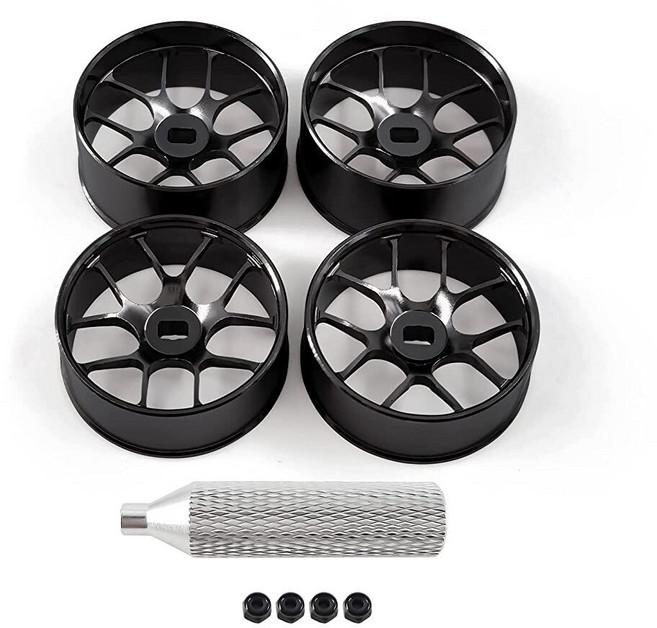 Abendor 금속 1/24 1/28 RC 자동차 드리프트 휠 4개 [2N+2W] Mini-Z BBS Mini-Q HGD1 Mini-D DRZ Wltoys K969 K989, Abendor 금속 1/24 1/28 RC 자동차 드리