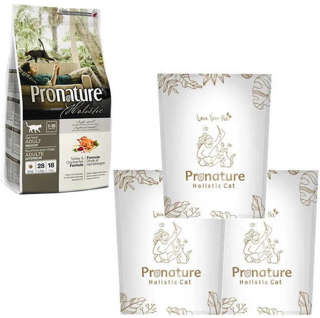 프로네이처 홀리스틱 고양이사료 샘플, 칠면조, 50g, 3개 - 쿠팡