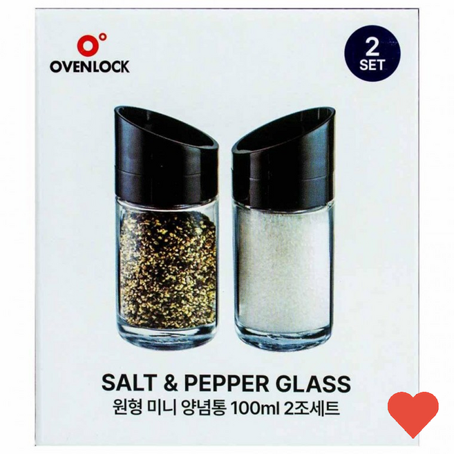 주방 용기 오븐락 원형 미니 양념통 100ml 2조 세트 유리용기, 1개, 1L