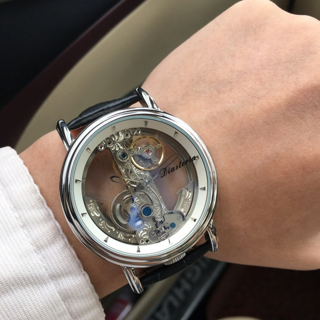 투명 기계식 시계 개성있는 정밀 남성 방수 특이한