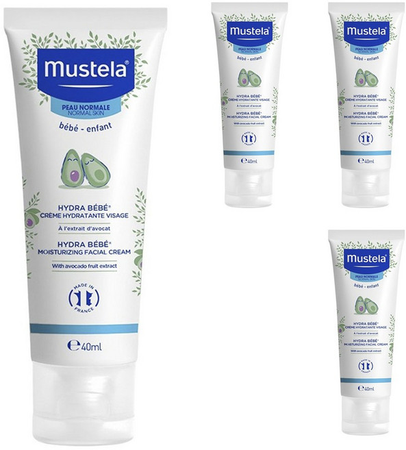 무스텔라 하이드라 모이스쳐라이징 페이셜 크림, 4개, 40ml