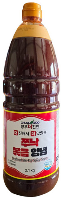 청우 쭈꾸미낙지볶음양념2.1KG 더진한양념으로 더 새롭게...., 2.1kg, 1개