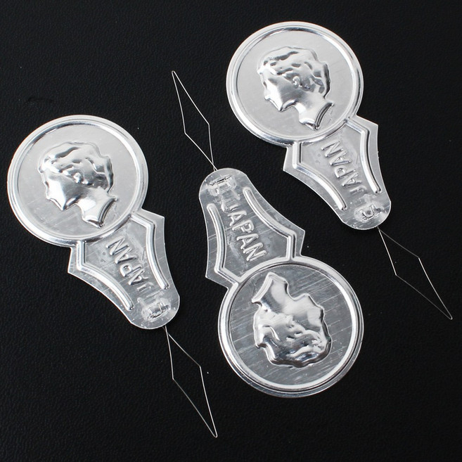 줄자 쵸크 원단용 수성펜 실뜨개칼 부자재 쪽가위 골무 핀셋, 17.실끼우개(4개), 1세트