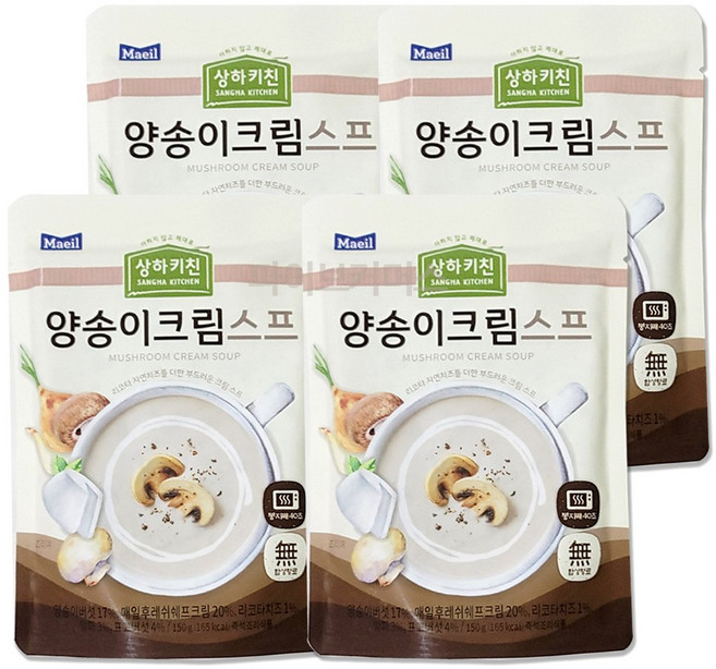 코스트코무료배송 상하키친 양송이크림스프, 150g, 4개