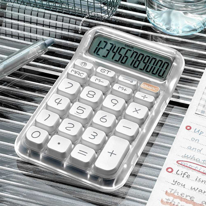 기계식계산기 미니계산기 키패드 휴대용 사무용, 1개, 투명(기본 모델)