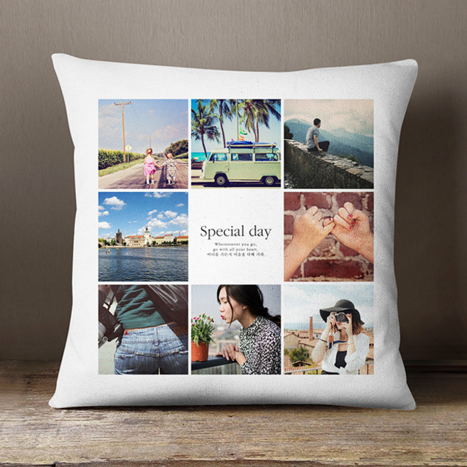 스페셜데이 포토쿠션, 쿠션뒷면 - 파스텔 블루