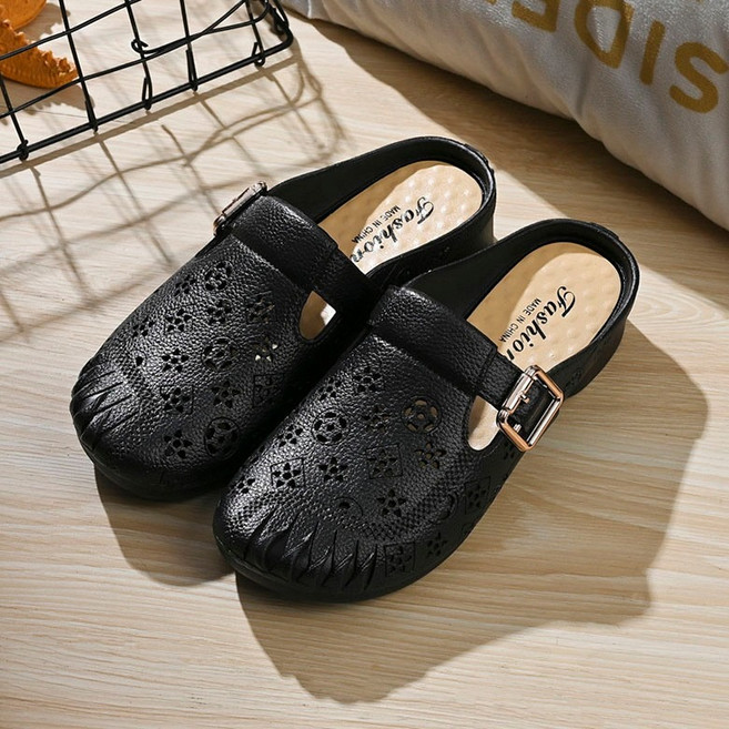 Krismile 키높이 블로퍼 여성 여름 통굽 미끄럼 방지 슬리퍼 발 편한 샌들 사무실 슬리퍼 X2506J5