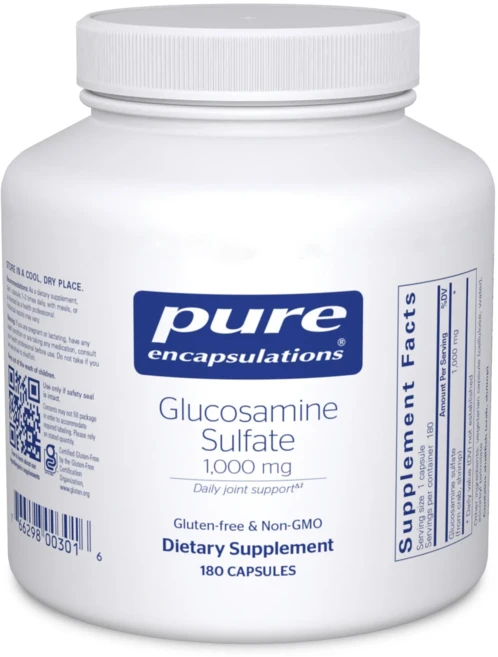 Pure Encapsulations Glucosamine MSM 퓨어 인캡슐레이션 글루코사민 식이유황 심황 강황 울금 아스코르빌 팔미테이트 함유 180정, x, 1개 - 쿠팡
