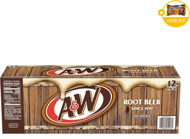 A&W 루트비어 355ml 사은품 추가증정, 1개, 4.26L